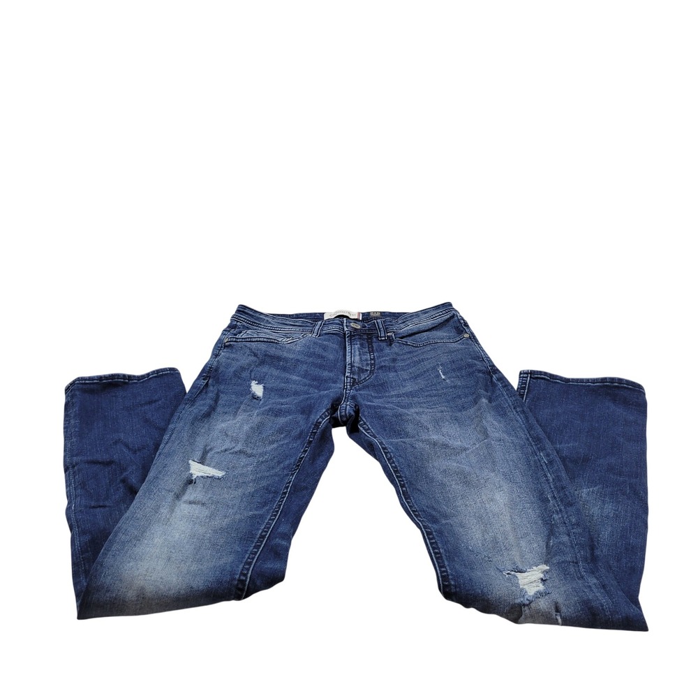 Departwest Trouper‎ Jeans Mens 30x32 Blue Excellent Distressed Straight Leg